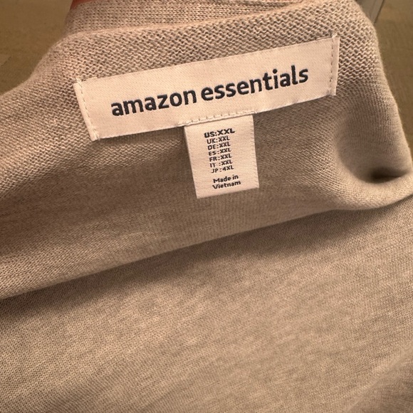 Amazon Essentials Light Gray V-Neck Cardigan XXL - Picture 2 of 3